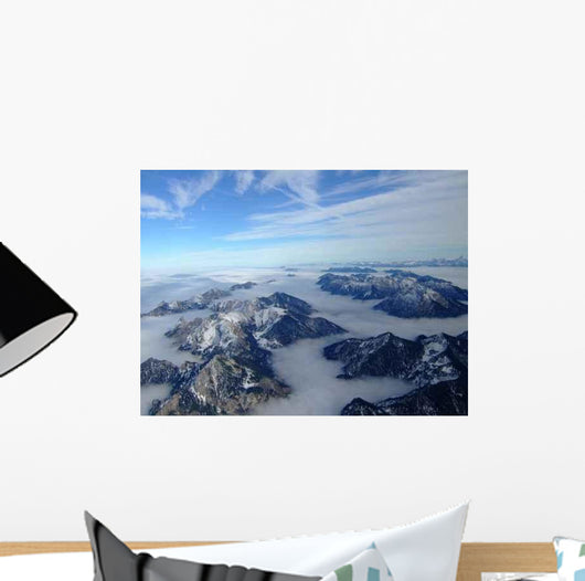 Mountains Sea Clouds Wall Decal