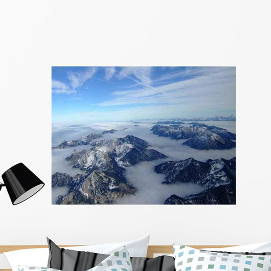 Mountains Sea Clouds Wall Decal