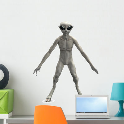 Alien Wall Decal Design 3 shown on a wall