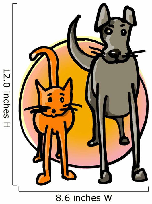 Pictogram-dog and Cat Wall Decal