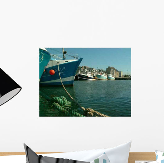 Fishing Cherbourg Port Wall Decal
