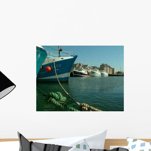 Fishing Cherbourg Port Wall Decal