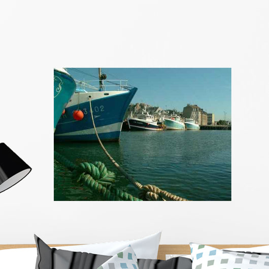 Fishing Cherbourg Port Wall Decal
