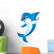 Blue Cartoon Dolphin Wall Decal