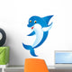 Blue Cartoon Dolphin Wall Decal