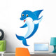 Blue Cartoon Dolphin Wall Decal