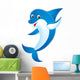 Blue Cartoon Dolphin Wall Decal