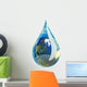 Water Droplet with Earth Wall Decal