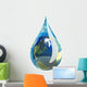 Water Droplet with Earth Wall Decal