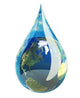 Water Droplet with Earth Wall Decal