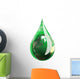Water Droplet Green Hue Wall Decal