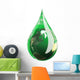 Water Droplet Green Hue Wall Decal