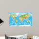 Physical Map World Wall Decal