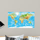 Physical Map World Wall Decal
