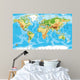 Physical Map World Wall Decal