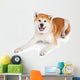 White and Brown Akita Wall Decal