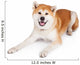 White and Brown Akita Wall Decal