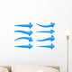 Set Blue 3D Arrows Wall Stickers Wall Decal