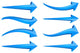 Set Blue 3D Arrows Wall Stickers Wall Decal