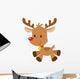Christmas Reindeer Vector Illustration Wall Decal