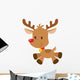 Christmas Reindeer Vector Illustration Wall Decal