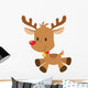 Christmas Reindeer Vector Illustration Wall Decal