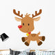 Christmas Reindeer Vector Illustration Wall Decal