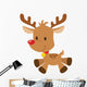Christmas Reindeer Vector Illustration Wall Decal