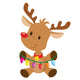 Christmas Reindeer & Lights Vector Illustration Wall Decal