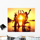 Beach Party Group Happy Wall Decal
