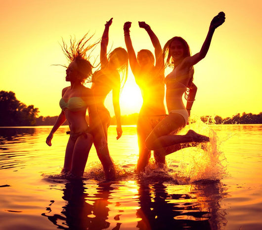Beach Party Group Happy Wall Decal