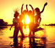 Beach Party Group Happy Wall Decal