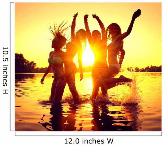 Beach Party Group Happy Wall Decal