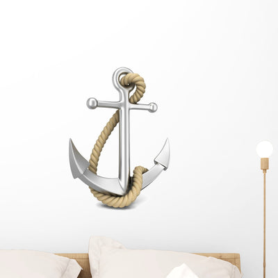 Steel Anchor Wall Decal shown on a wall