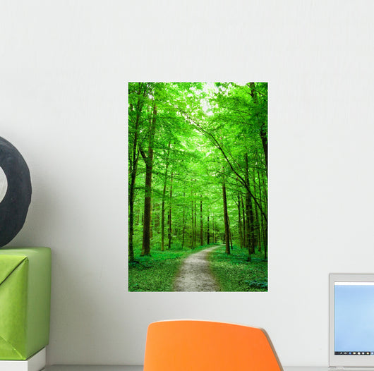 Green Nature Path Forest Wall Decal