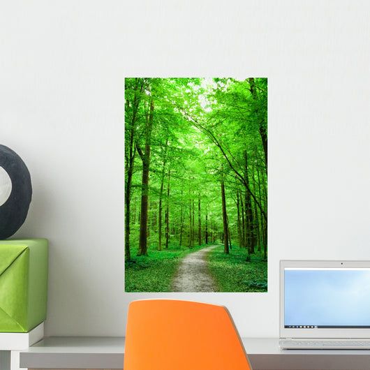 Green Nature Path Forest Wall Decal