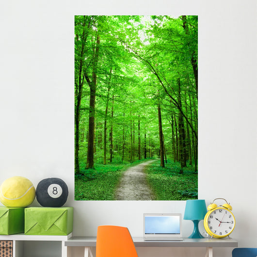 Green Nature Path Forest Wall Decal
