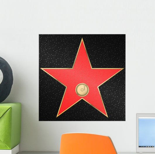 Star Phonograph Record Vector Wall Decal