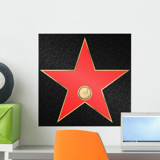 Star Phonograph Record Vector Wall Decal