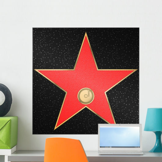 Star Phonograph Record Vector Wall Decal