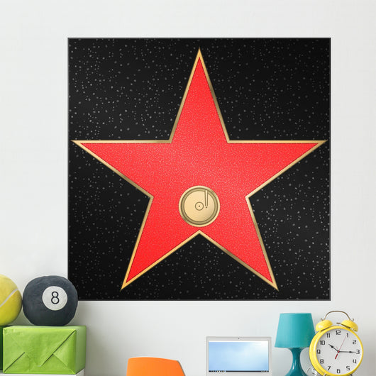 Star Phonograph Record Vector Wall Decal