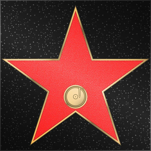 Star Phonograph Record Vector Wall Decal