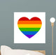 Gay Marriage Rainbow Heart Wall Decal