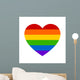 Gay Marriage Rainbow Heart Wall Decal