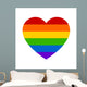 Gay Marriage Rainbow Heart Wall Decal