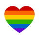Gay Marriage Rainbow Heart Wall Decal
