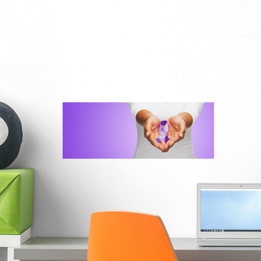 Up Hands Holding Purple Wall Decal