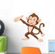 Cartoon Happy Monkey Presenting Wall Decal