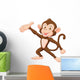Cartoon Happy Monkey Presenting Wall Decal