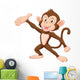 Cartoon Happy Monkey Presenting Wall Decal